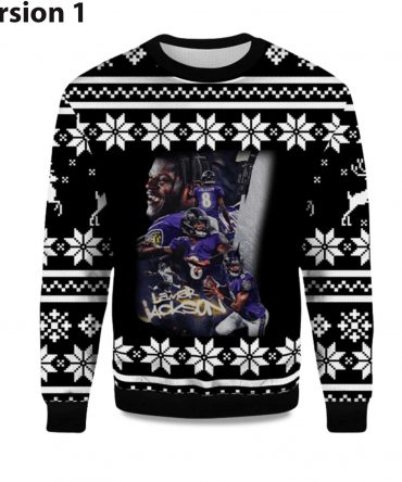 2025 Baltimore Ravens Lamar Jackson Ugly Sweater