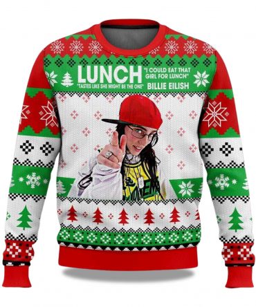 2025 Billie Eilish I Could Eat That Girl For Lunch Christmas Ugly Sweater
