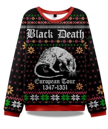 2025 Black Death Ugly Christmas Sweater