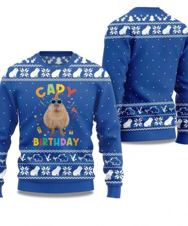 2025 Capy Birthday Ugly Christmas Sweater