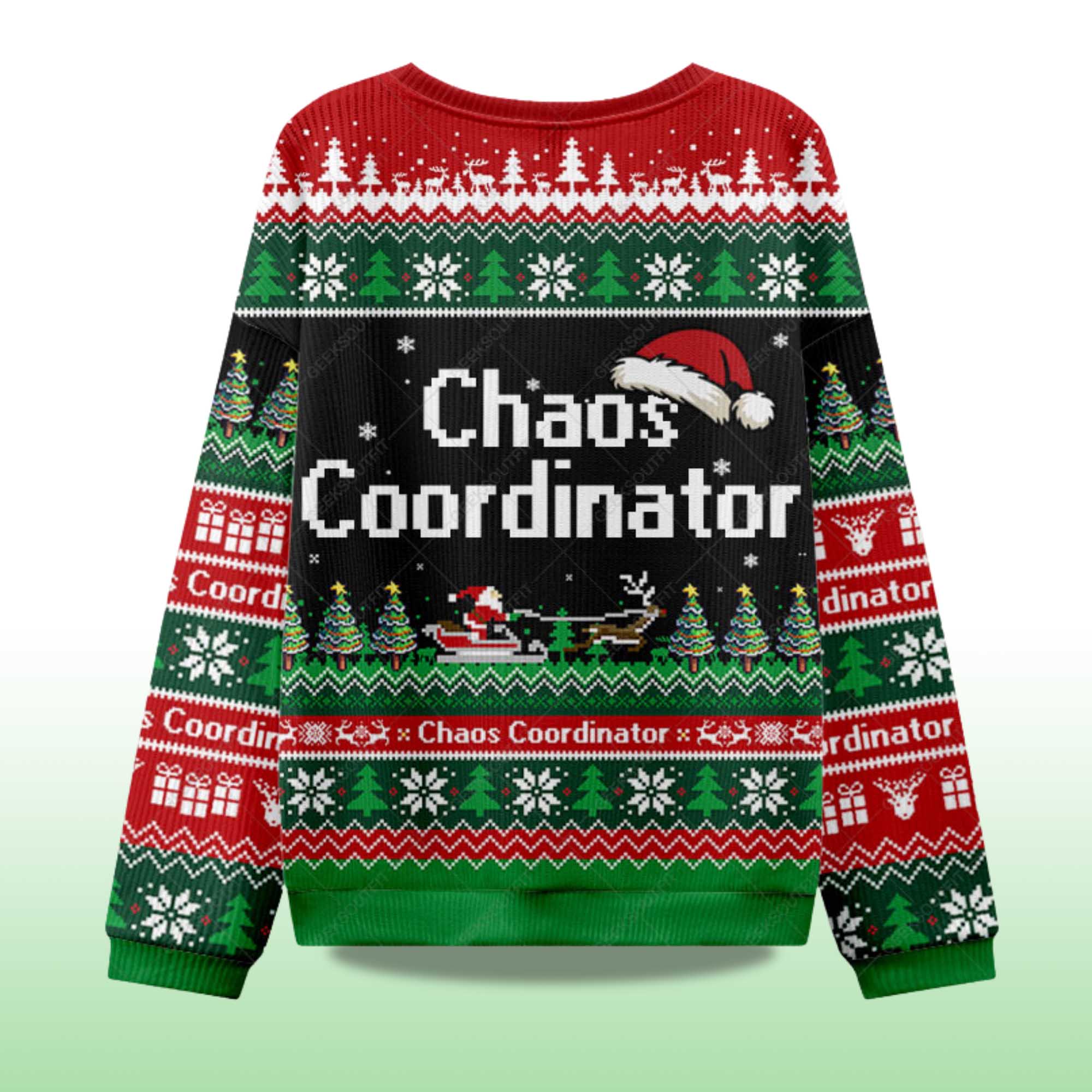 2025 Chaos Coordinator Christmas Ugly Sweater - Image 2