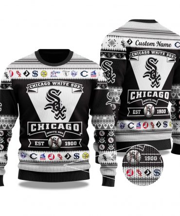 2025 Chicago White Sox Football Christmas Ugly Sweater