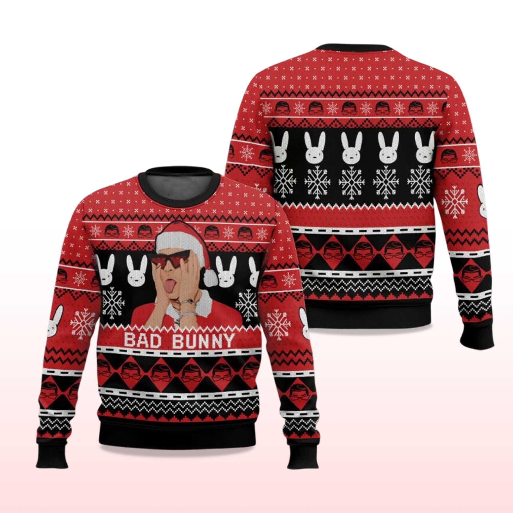 2025 Christmas Bad Bunny Ugly Sweater - Image 2