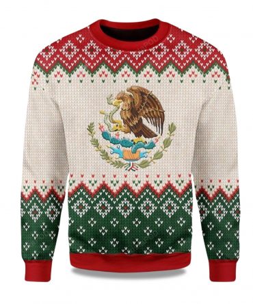 2025 Coat Of Arms Of Mexico Christmas Ugly Sweater