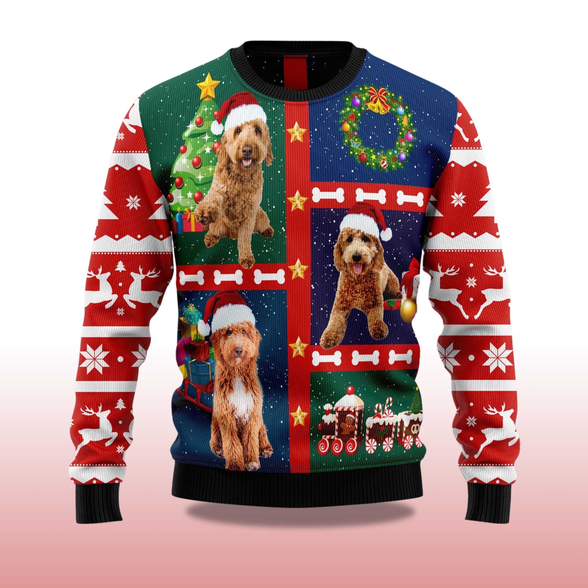 2025 Cute Goldendoodle Christmas Ugly Sweater - Image 2