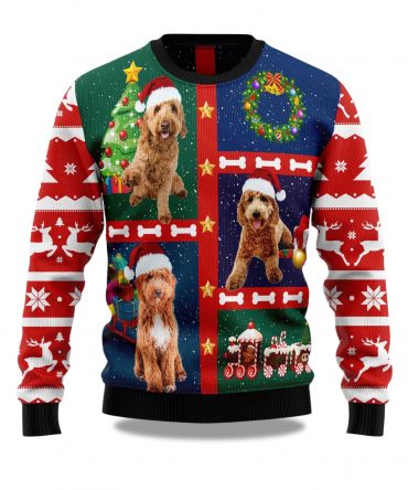 2025 Cute Goldendoodle Christmas Ugly Sweater
