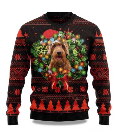 2025 Cute Goldendoodle Dog Christmas Ugly Sweater