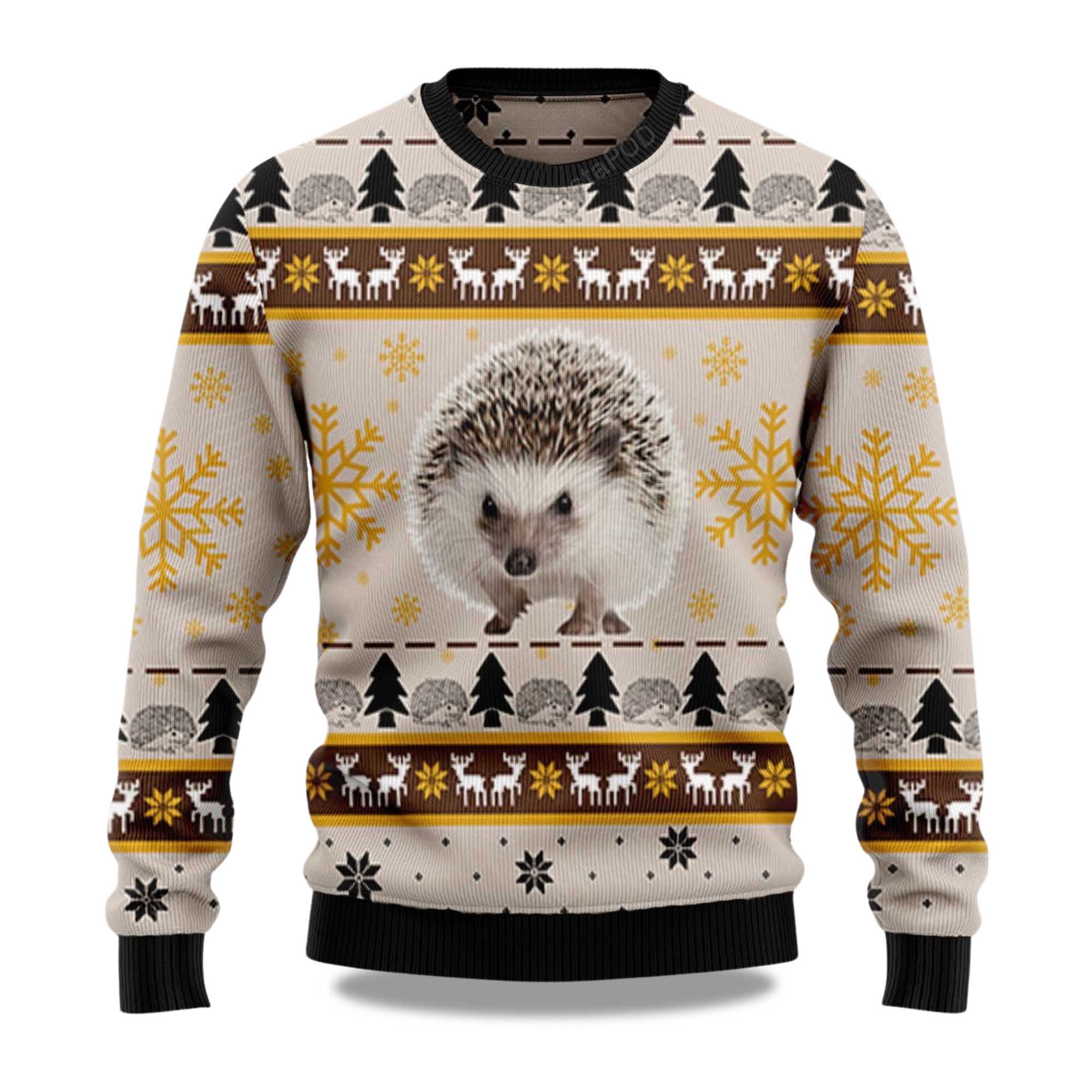 2025 Cute Hedgehog Christmas Ugly Sweater