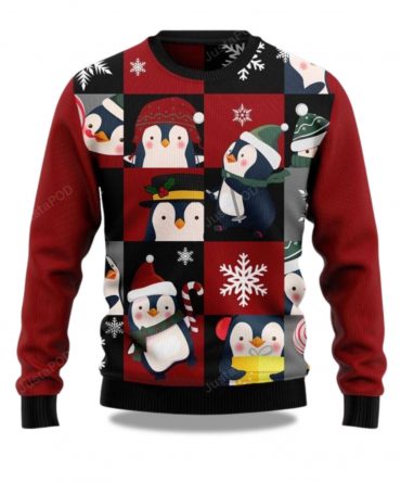 2025 Cute Penguin Christmas Ugly Sweater