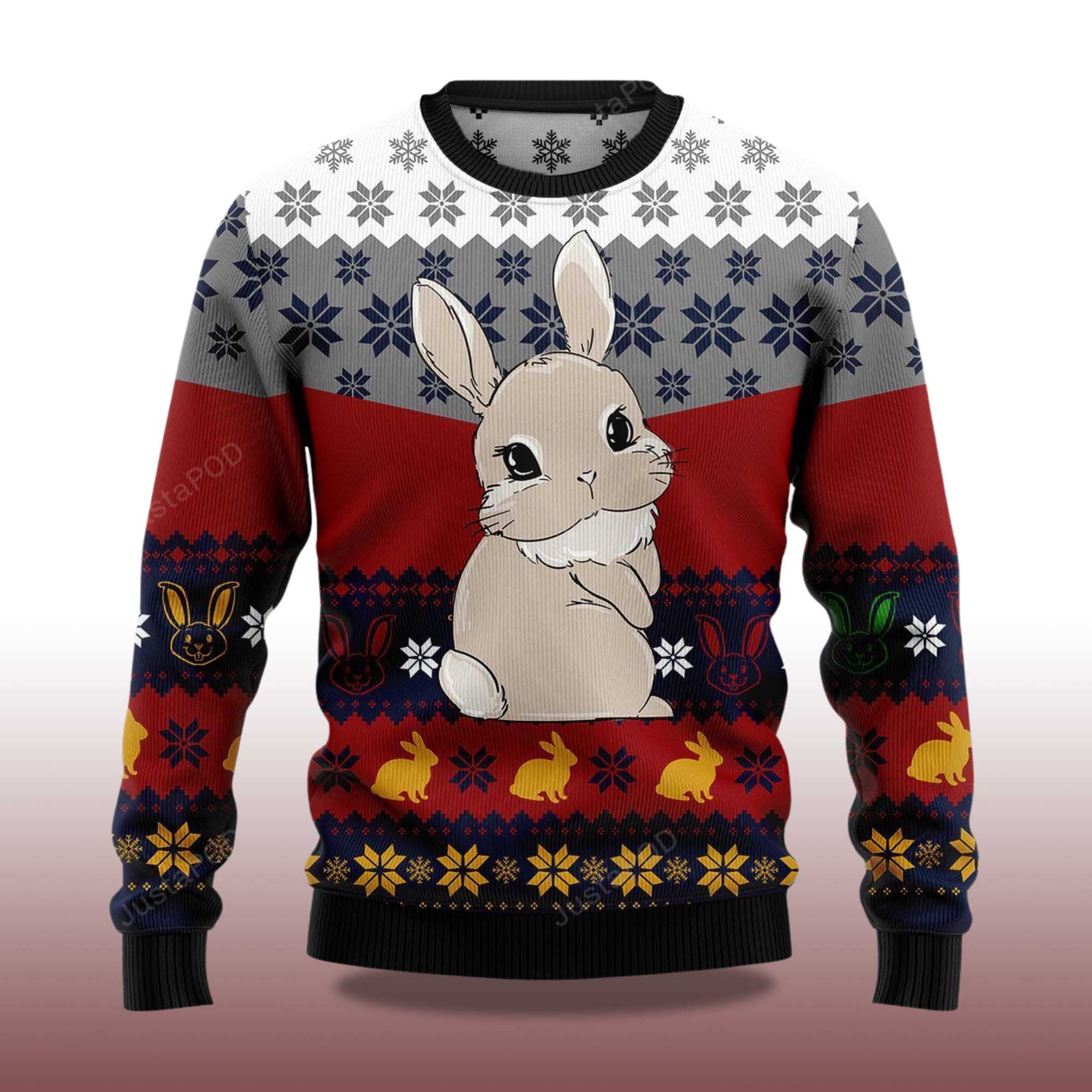 2025 Cute Rabbit Christmas Ugly Sweater - Image 2