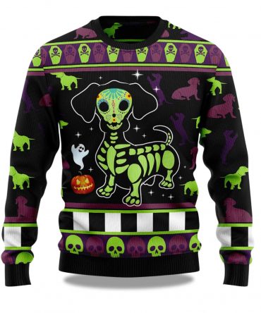 2025 Dachshund Pumpkin Christmas Ugly Sweater