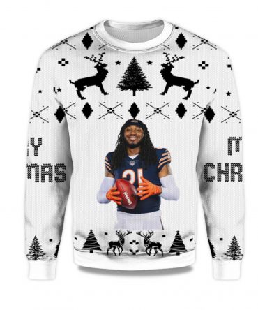 2025 D’onta Foreman Chicago Bears Ugly Christmas Sweater