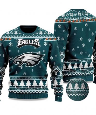 2025 Eagle Football Ugly Christmas Sweater
