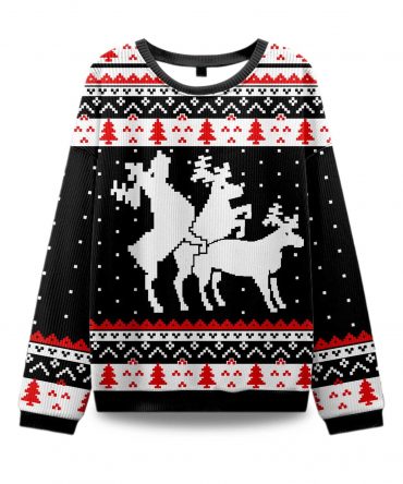2025 Fck Elk Ugly Christmas Sweater