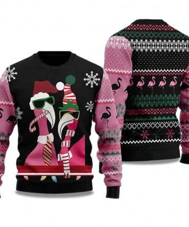 2025 Flamingo Ugly Christmas Sweater