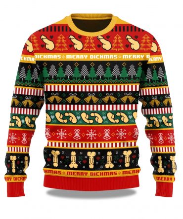 2025 Funny Dick Pattern Christmas Ugly Sweater