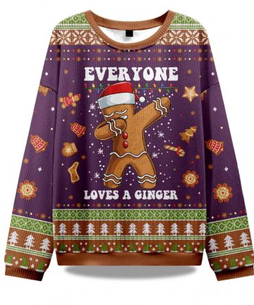 2025 Gingerbread Dabbing Dance Ugly Christmas Sweater