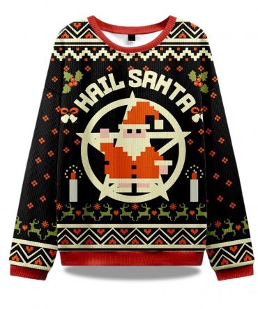 2025 Hail Santa Retro Christmas Ugly Sweater