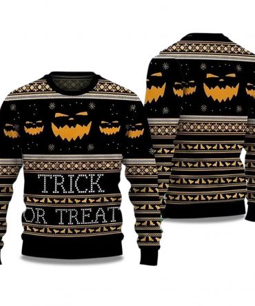 2025 Halloween Trick or Treat Ugly Christmas Sweater