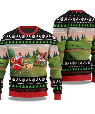 2025 Happy Farm Ugly Christmas Sweater