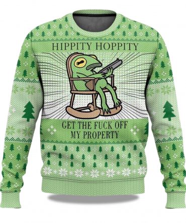 2025 Hippity Hoppity Frog Meme Christmas Christmas Ugly Sweater