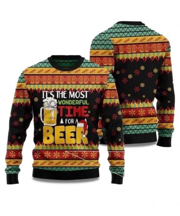 2025 It's The Most Wonderfull Time For A Beer Ugly Christmas Sweater