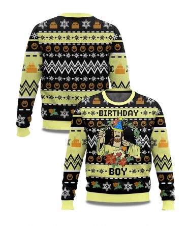 2025 Jesus Birthday Boy Ugly Christmas Sweater