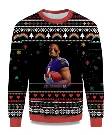 2025 J.K. Dobbins RB Baltimore Ravens Ugly Sweater