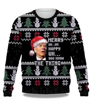 2025 Joe Biden Merry Uh Uh Happy Uh You Know The Thing Ugly Christmas Sweater