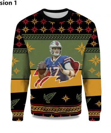2025 Josh Allen Bills Ugly Christmas Sweater