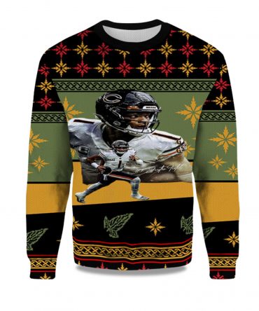2025 Justin Fields Chicago Chicago Bears Ugly Sweater
