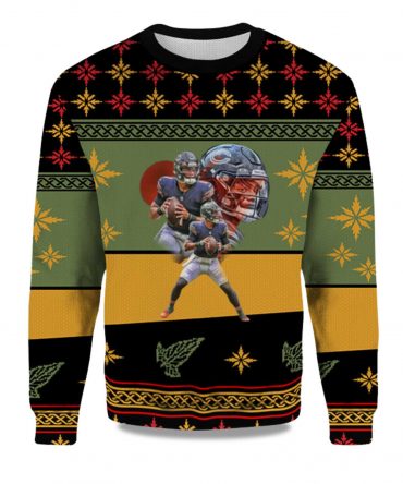 2025 Justin Fields Ugly Christmas Sweater