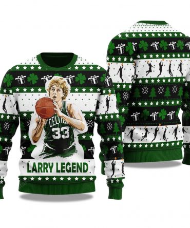 2025 Larry Bird Basketball Christmas Ugly Sweater