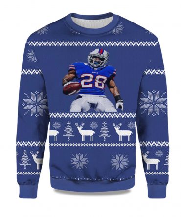 2025 Latavius Murray Bills Ugly Christmas Sweater