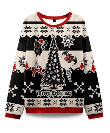 2025 Merry Creepmas Ugly Christmas Sweater