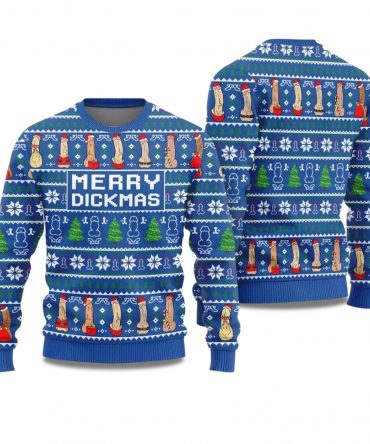 2025 Merry Dickmas Ugly Christmas Sweater