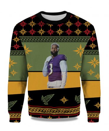 2025 Odell Baltimore Ravens Ugly Christmas Sweater