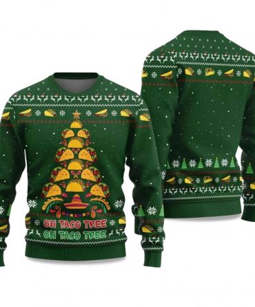 2025 Oh Taco Tree Ugly Christmas Sweater