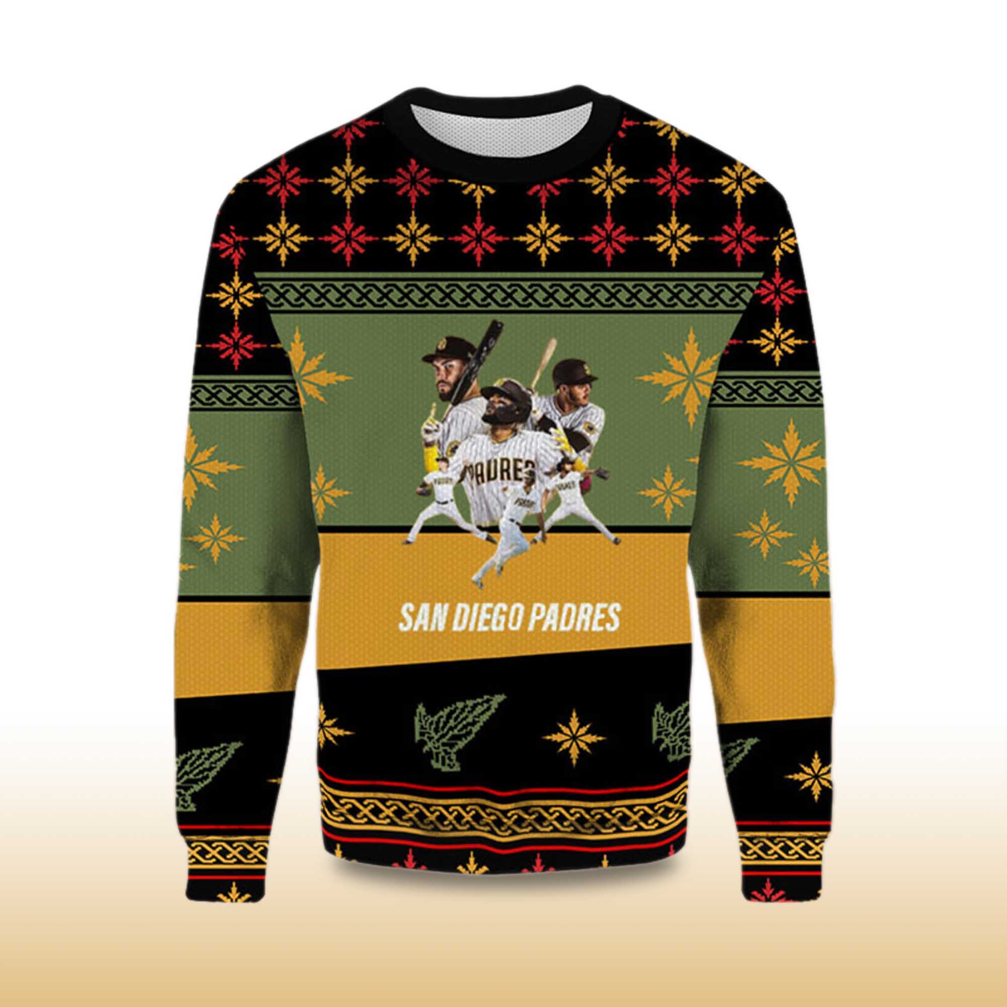 2025 San Diego Padres Media Guide Ugly Christmas Sweater - Image 2
