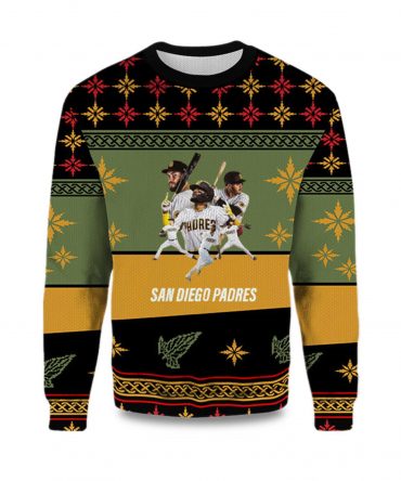 2025 San Diego Padres Media Guide Ugly Christmas Sweater