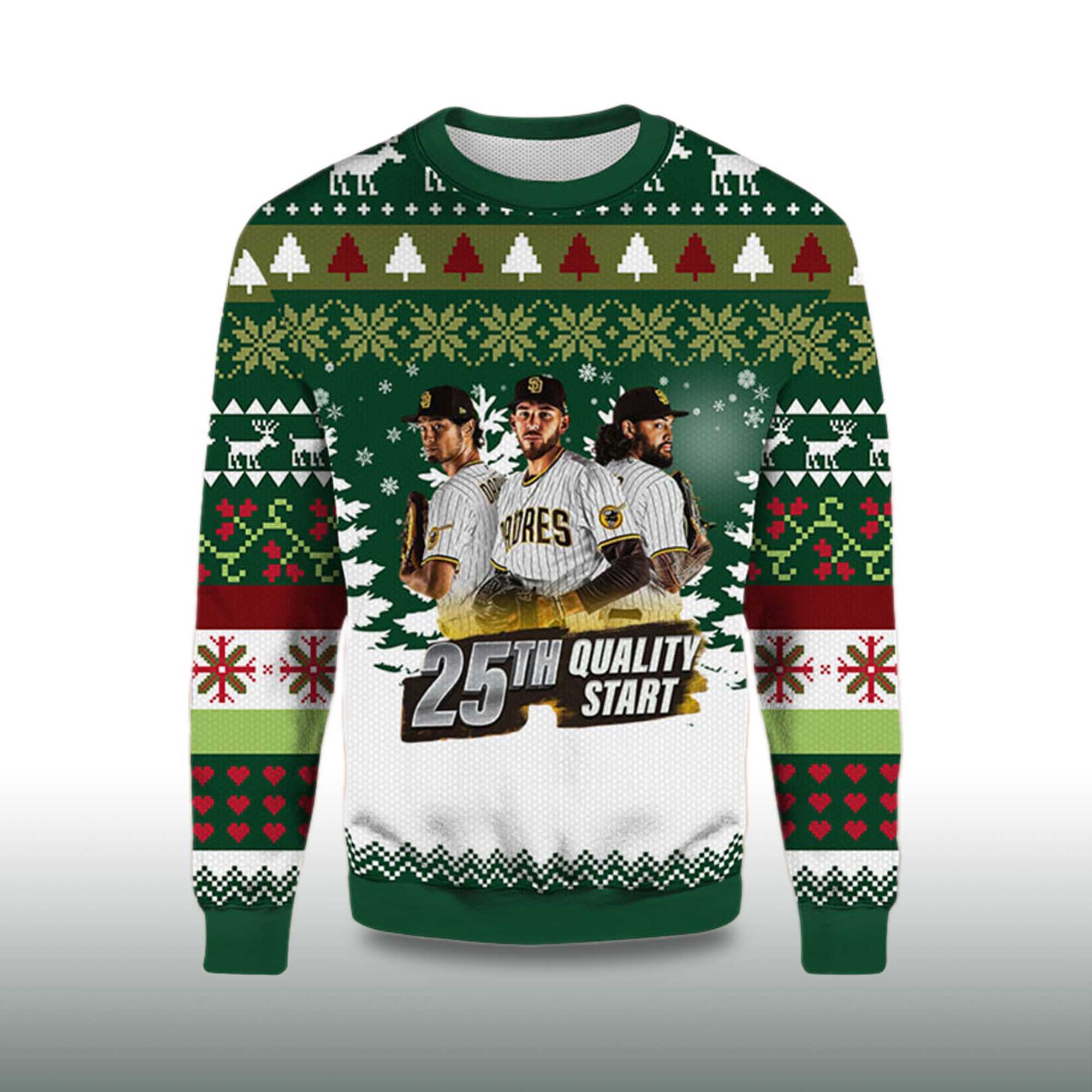 2025 San Diego Padres Quality Crew Ugly Christmas Sweater - Image 2