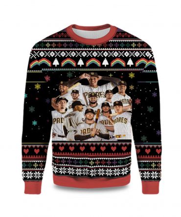 2025 San Diego Padres Team Roster Ugly Christmas Sweater