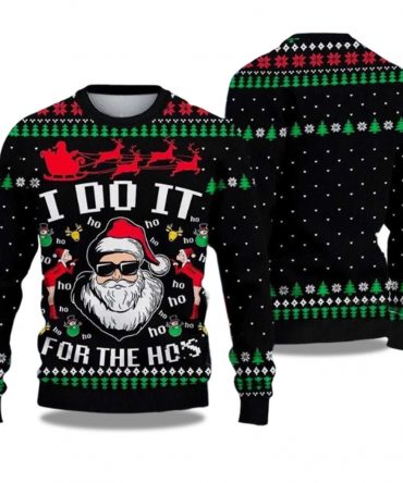 2025 Santa Claus I Do It For The Ho’s Ugly Christmas Sweater