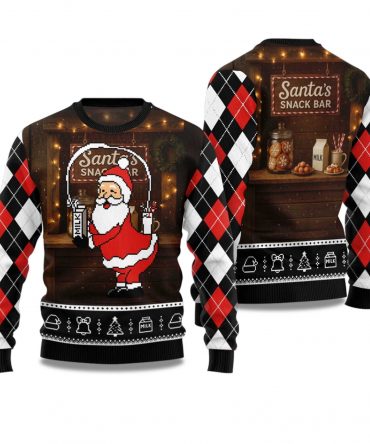 2025 Santa’s Snack Bar Christmas Ugly Sweater