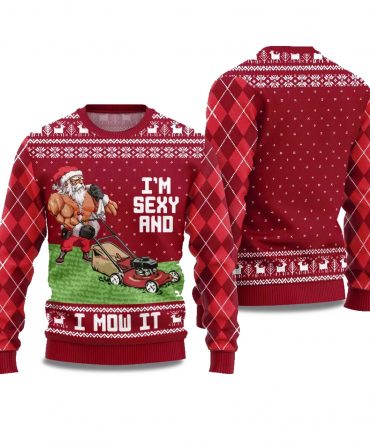 2025 Swole Santa Sexy And Mow It Ugly Christmas Sweater