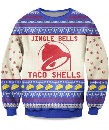 2025 Taco Bell Jingle Bells Taco Shells Ugly Christmas Sweater