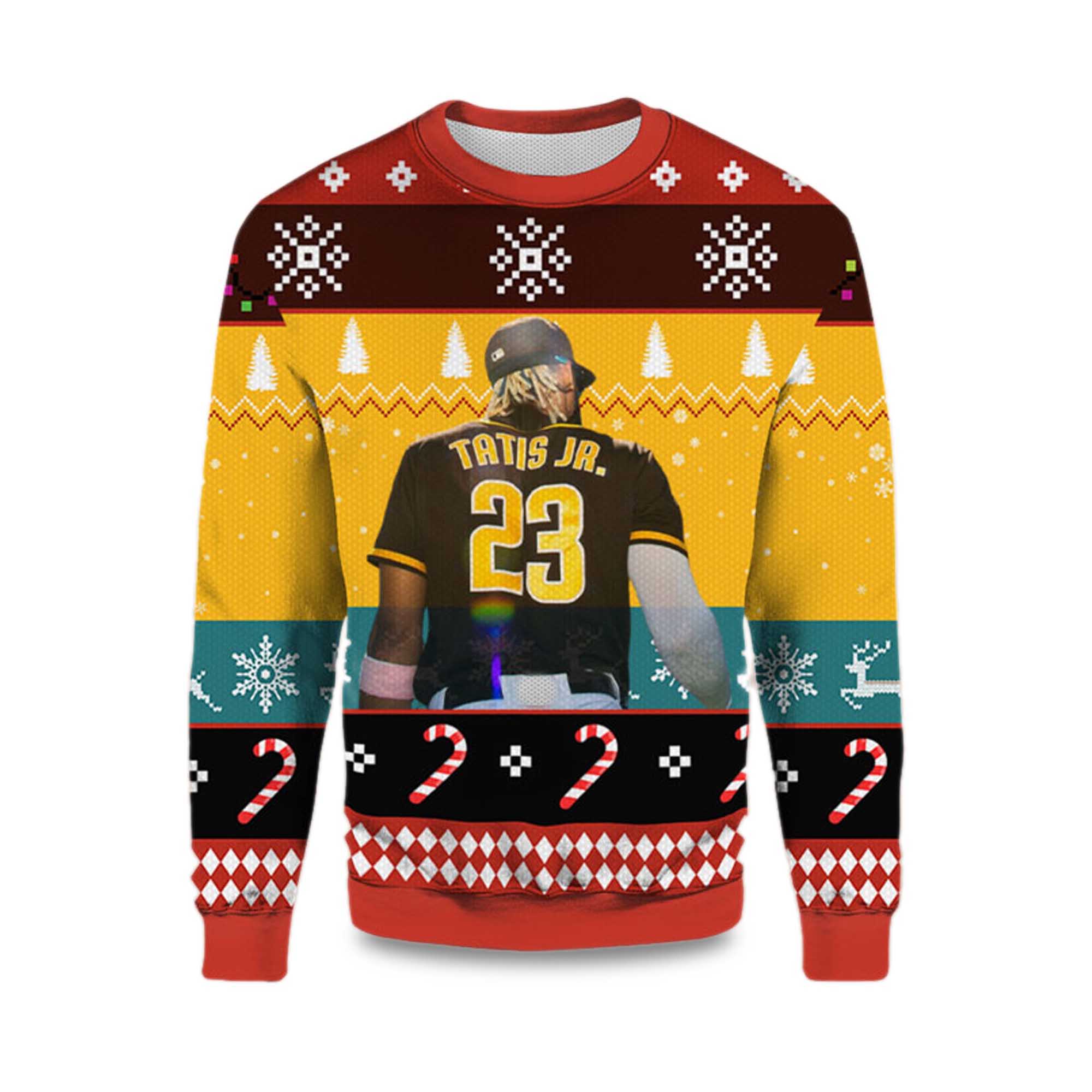 2025 Tatis JR. 23 San Diego Padres Ugly Christmas Sweater