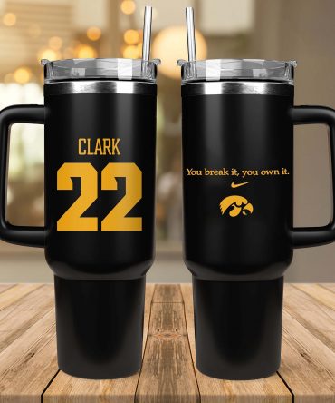 Personalized Black Sports Mug with Straw - Custom Name & Number