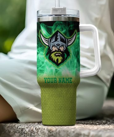 Custom Viking Warrior Tumbler with Handle - Personalized Insulated Travel Mug