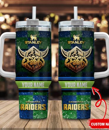Custom Canberra Raiders Tumbler - Personalized Name & Durable Design